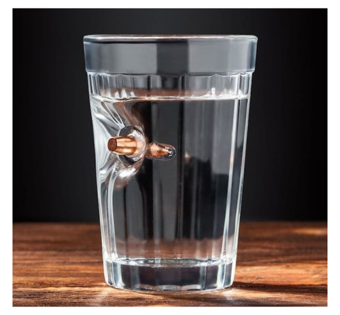 Граненый стакан с пулей 7.62 мм