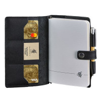 Кожаный блокнот софт-бук 4.0 A5 mini (черный) кожа Krast