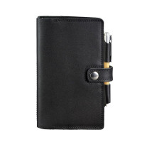 Кожаный блокнот софт-бук 4.0 A5 mini (черный) кожа Krast