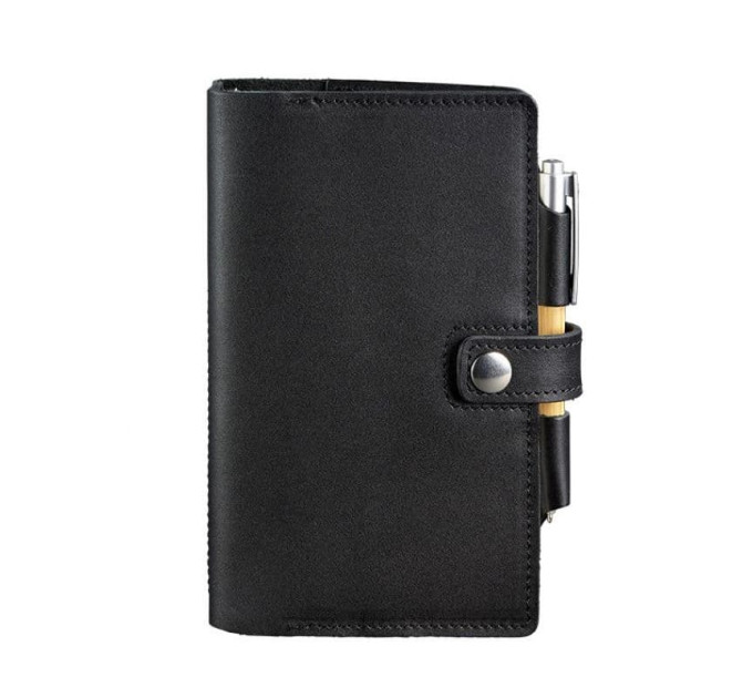 Кожаный блокнот софт-бук 4.0 A5 mini (черный) кожа Krast