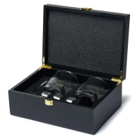 Набор для виски (2 стакана, 6 кубиков для виски, 1 щипцы) в деревянной коробке