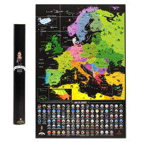 Скретч-карта Европы My Map Europe edition (английский язык) в тубусе