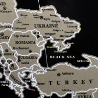 Скретч-карта мира без россии My Map Perfect World (английский язык) в тубусе