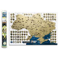 Скретч-карта Украины My Map Ukraine (украинский язык) в тубусе