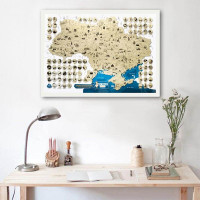Скретч-карта Украины My Map Ukraine (украинский язык) в тубусе