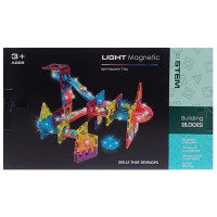 Детский магнитный конструктор CH1171 со светом 65 деталей