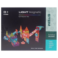 Детский магнитный конструктор CH1172 со светом 75 деталей