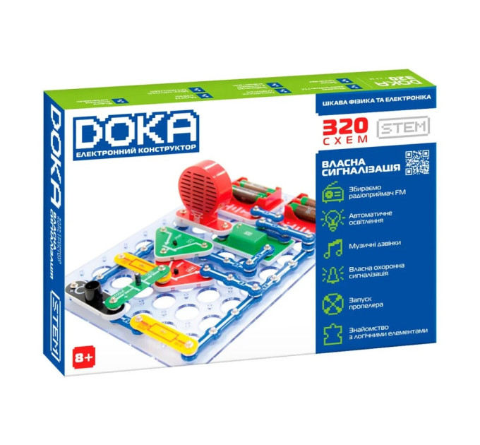 Электронный конструктор "320 СХЕМ" DOKA D70707 звук и свет