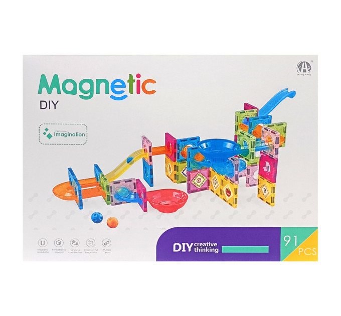 Конструктор дитячий CH1036 магнітний, з кульками 91 деталь