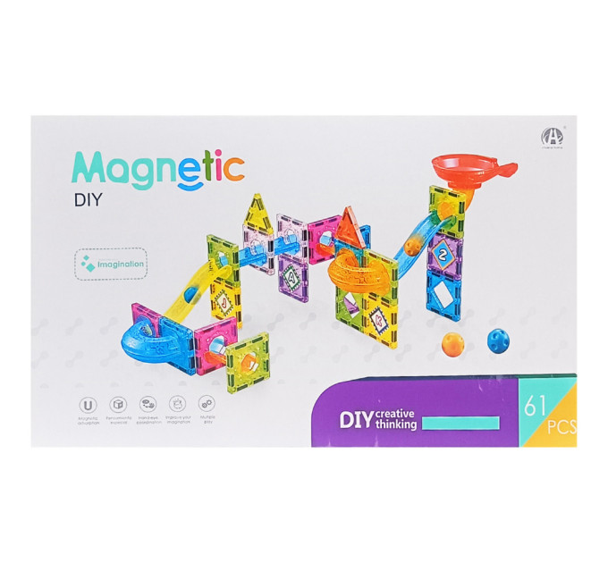 Конструктор детский CH1035 магнитный, с шариками 61 деталь