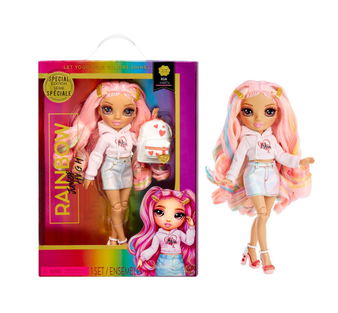 Кукла детская "Киа Харт" Rainbow High 590781 серии "Junior High" с аксессуарами