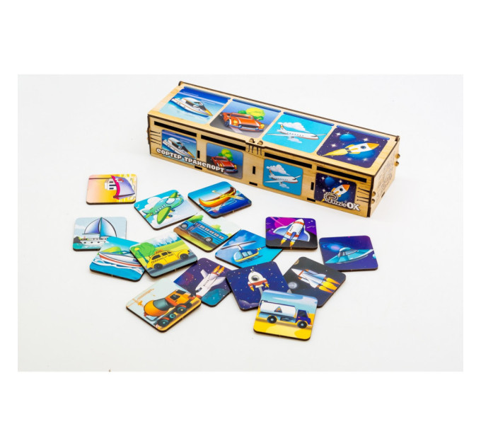 Детский Сортер Монтессори "Транспорт" Puz-34043