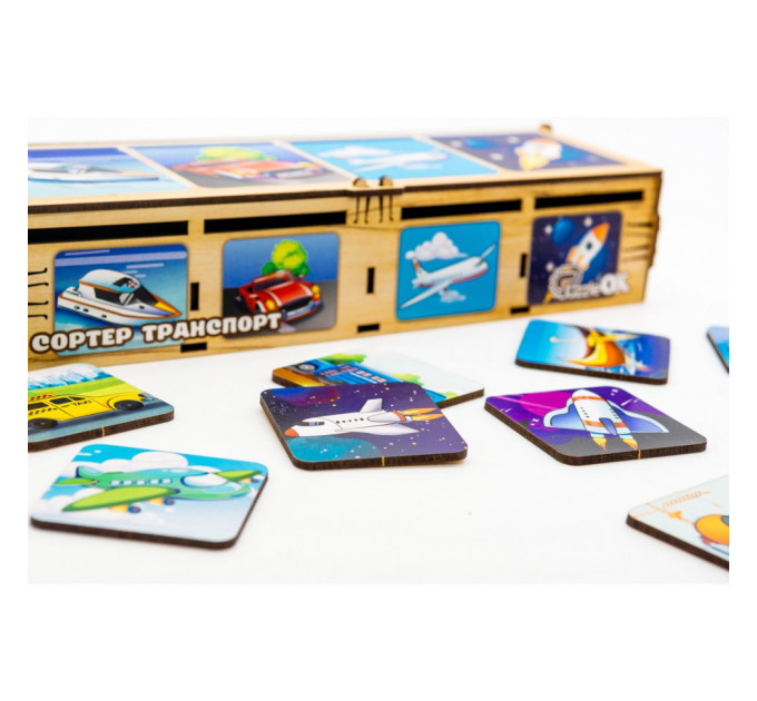 Детский Сортер Монтессори "Транспорт" Puz-34043