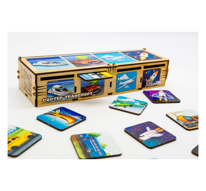 Детский Сортер Монтессори "Транспорт" Puz-34043