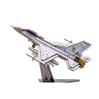 Деревянный 3D конструктор "F16" Арт-26913, 79 деталей
