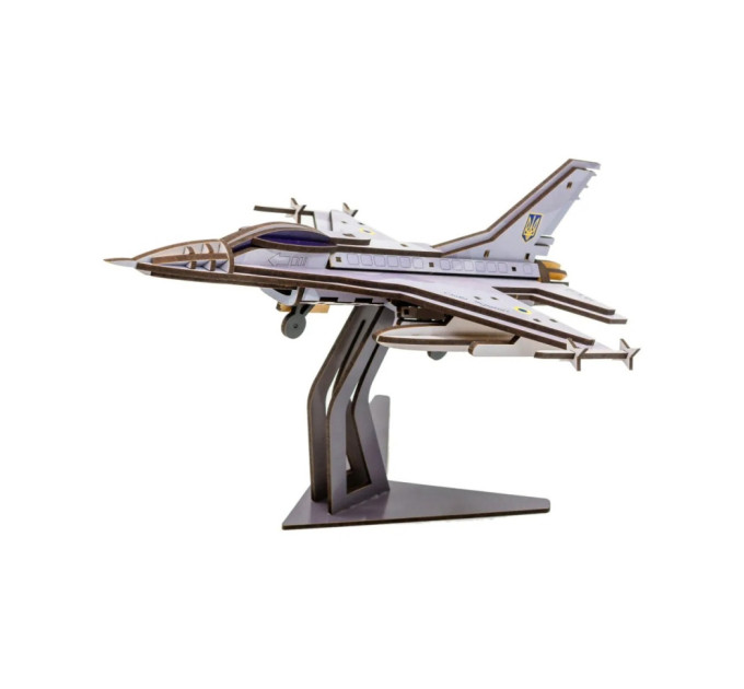 Дерев'яний 3D конструктор "F16" Арт-26913, 79 деталей