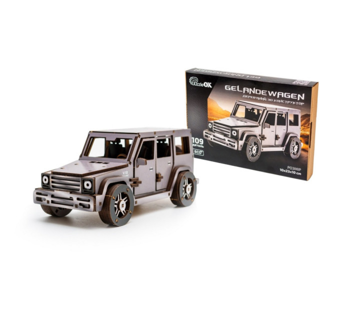Деревянный 3D конструктор "Gelandewagen" Puz-26914, 109 деталей