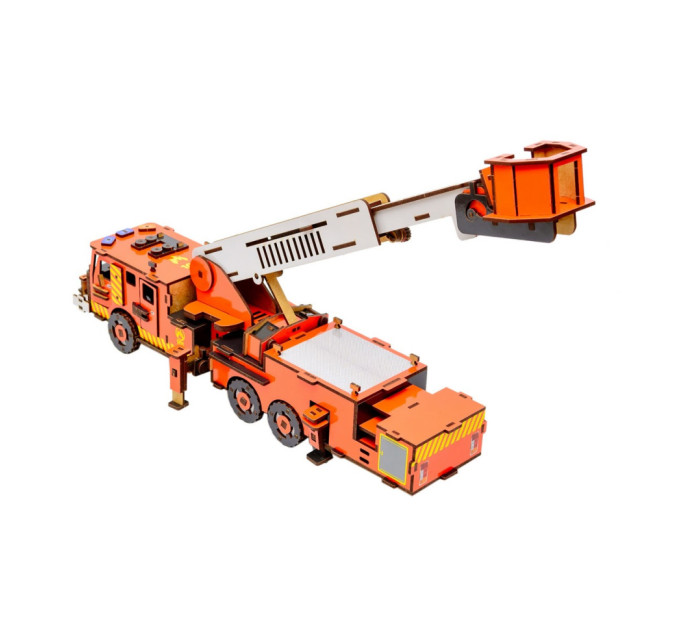 Деревянный 3D конструктор "Пожарная машина" Puz-00921, 318 деталей