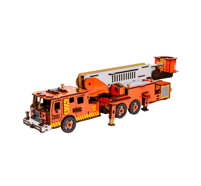 Деревянный 3D конструктор "Пожарная машина" Puz-00921, 318 деталей