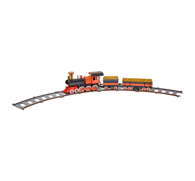 Деревянный 3D конструктор "Поезд" Puz-00924, 231 деталь