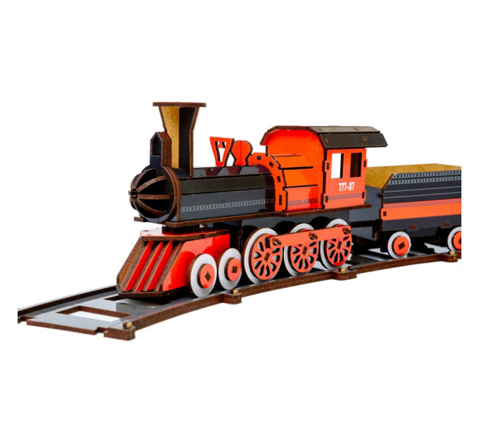 Деревянный 3D конструктор "Поезд" Puz-00924, 231 деталь