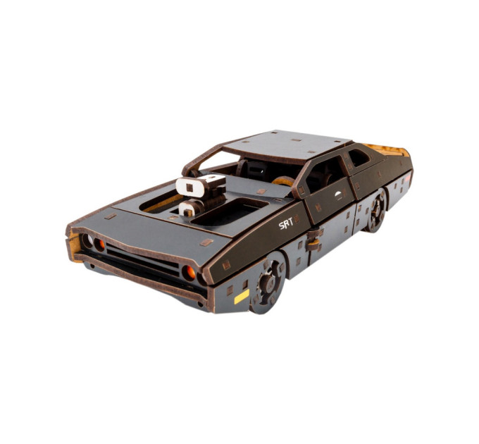 Деревянный 3D конструктор "Fast Furious" Puz-62519, 125 деталей, черный