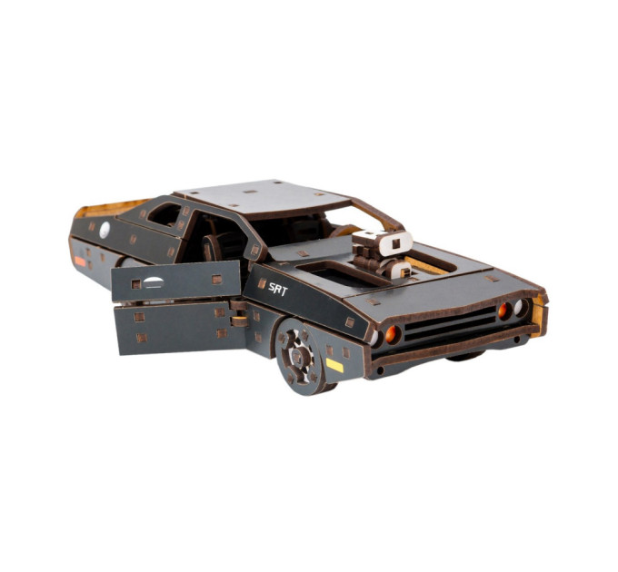 Деревянный 3D конструктор "Fast Furious" Puz-62519, 125 деталей, черный