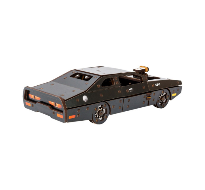 Деревянный 3D конструктор "Fast Furious" Puz-62519, 125 деталей, черный