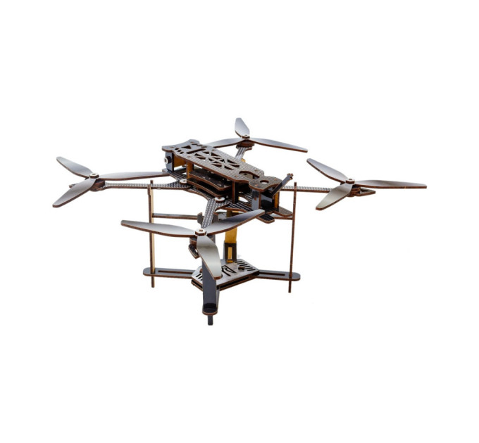 Дерев'яний 3D конструктор "FPV дрон" Puz-00923, 95 деталей