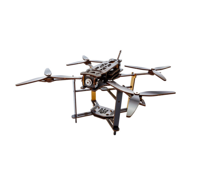 Дерев'яний 3D конструктор "FPV дрон" Puz-00923, 95 деталей