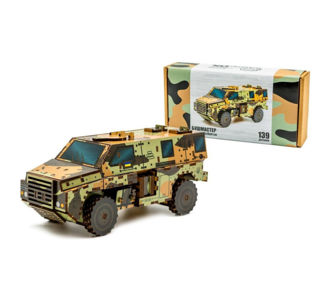 Деревянный 3D конструктор "Бушмастер" 139-0209, 139 деталей