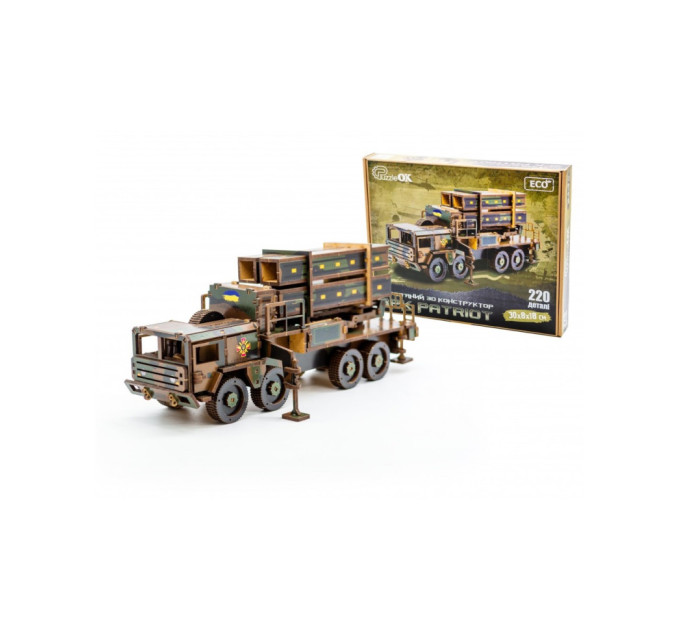 Дерев'яний 3D конструктор "ЗРК Patriot" Арт-25220, 220 деталей