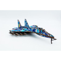 Деревянный 3D конструктор "МИГ-29" Арт-00654, 94 детали
