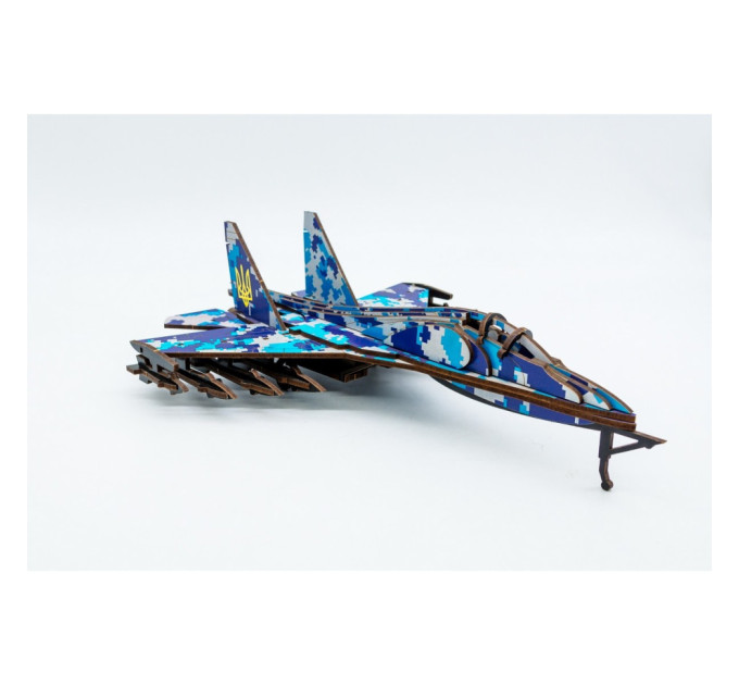 Деревянный 3D конструктор "МИГ-29" Арт-00654, 94 детали