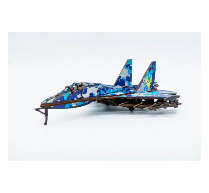 Деревянный 3D конструктор "МИГ-29" Арт-00654, 94 детали