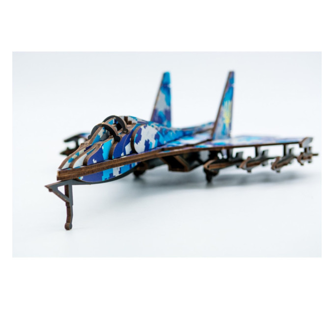 Деревянный 3D конструктор "МИГ-29" Арт-00654, 94 детали