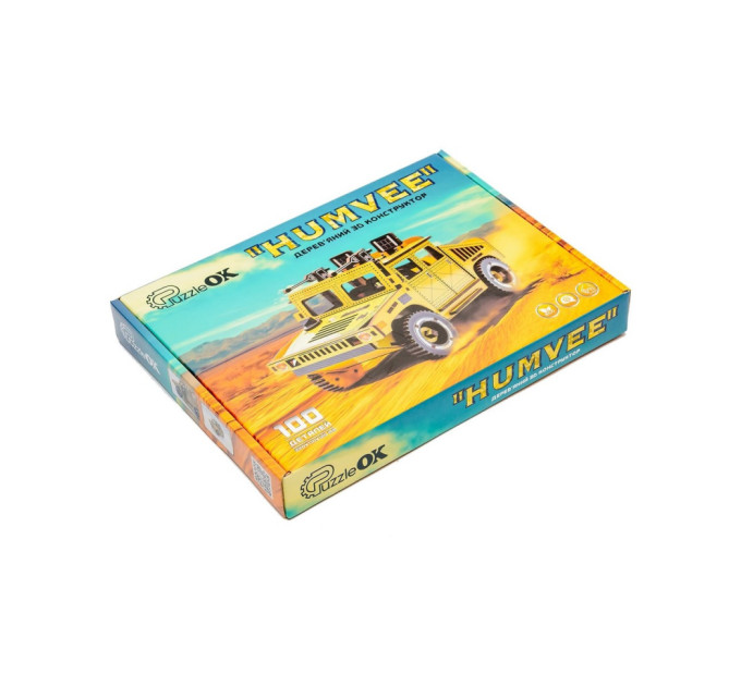 Дерев'яний 3D конструктор "Humvee" Puz-00927, 100 деталей