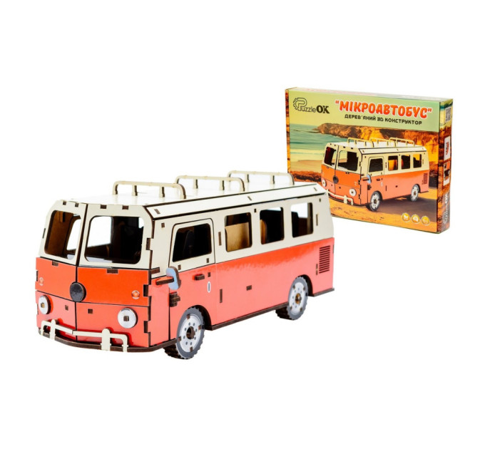 Деревянный 3D конструктор "Микроавтобус" Puz-00926, 156 деталей