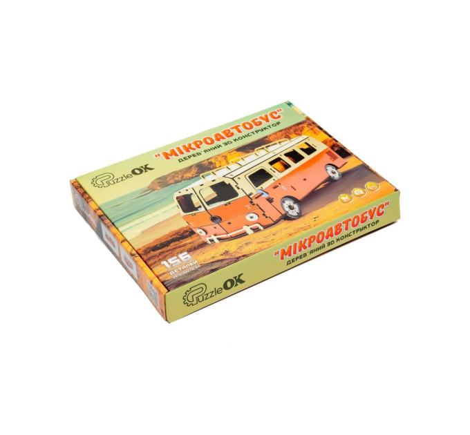Деревянный 3D конструктор "Микроавтобус" Puz-00926, 156 деталей