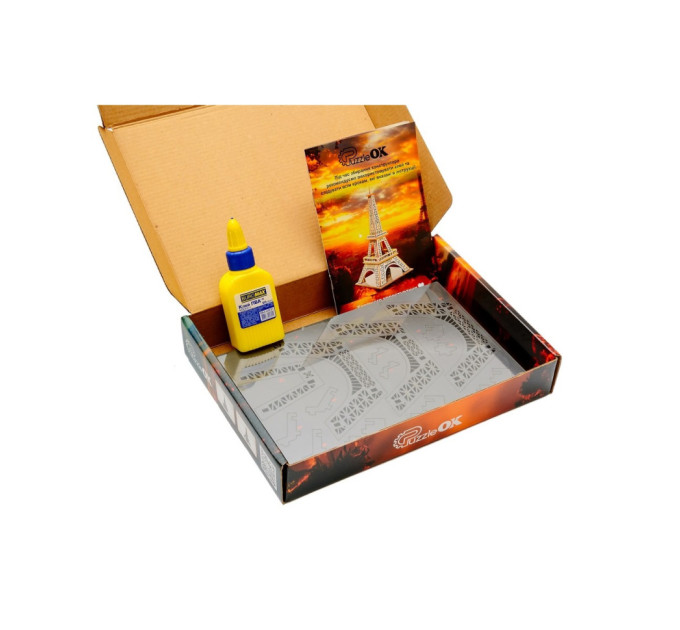 Деревянный 3D конструктор "Эйфелева башня" Puz-00925, 58 деталей