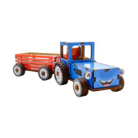 Детский деревянный 3D конструктор "Трактор" Puz-00933, 69 деталей