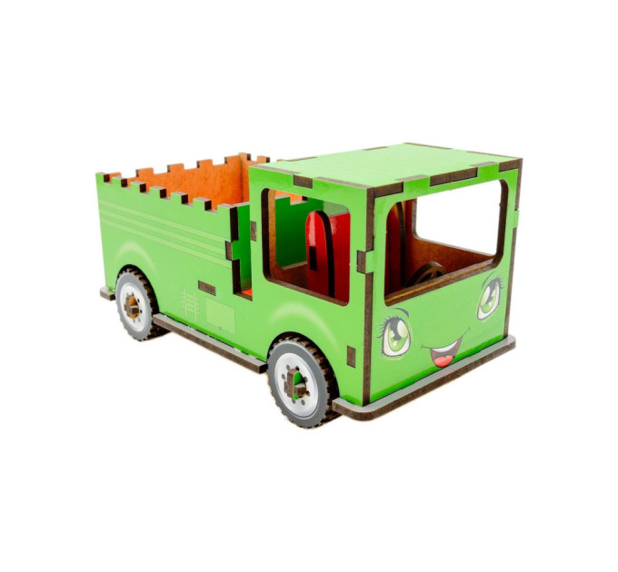 Детский деревянный 3D конструктор "Грузовик" Puz-00929, 37 деталей