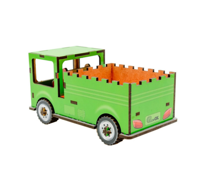 Детский деревянный 3D конструктор "Грузовик" Puz-00929, 37 деталей