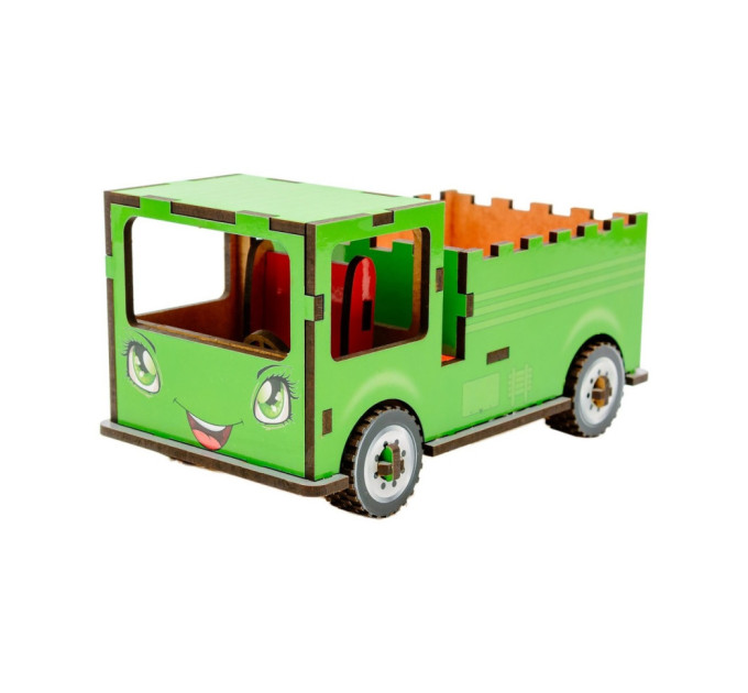 Детский деревянный 3D конструктор "Грузовик" Puz-00929, 37 деталей