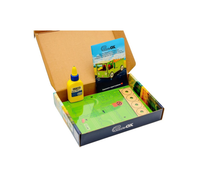 Детский деревянный 3D конструктор "Грузовик" Puz-00929, 37 деталей