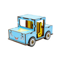 Детский деревянный 3D конструктор "Машинка" Puz-00930, 43 детали