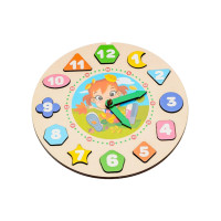 Деревянный сортер "Часы" Puz-22934 для девочек