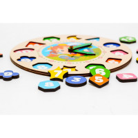 Деревянный сортер "Часы" Puz-22934 для девочек