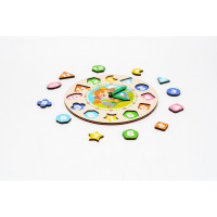 Деревянный сортер "Часы" Puz-22934 для девочек