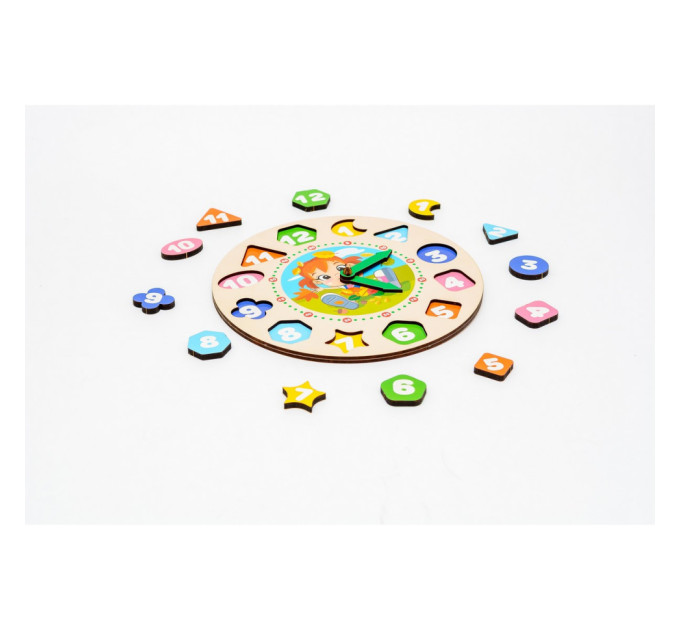 Деревянный сортер "Часы" Puz-22934 для девочек